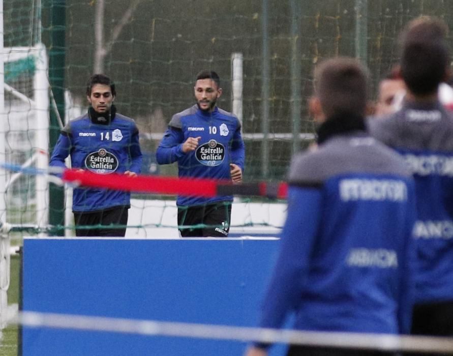 El Dépor se entrena antes del duelo de Copa