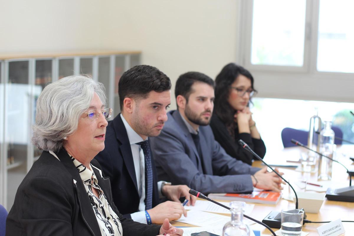 La presidenta de Thaderconsumo, Juana Pérez, durante su intervención este martes.