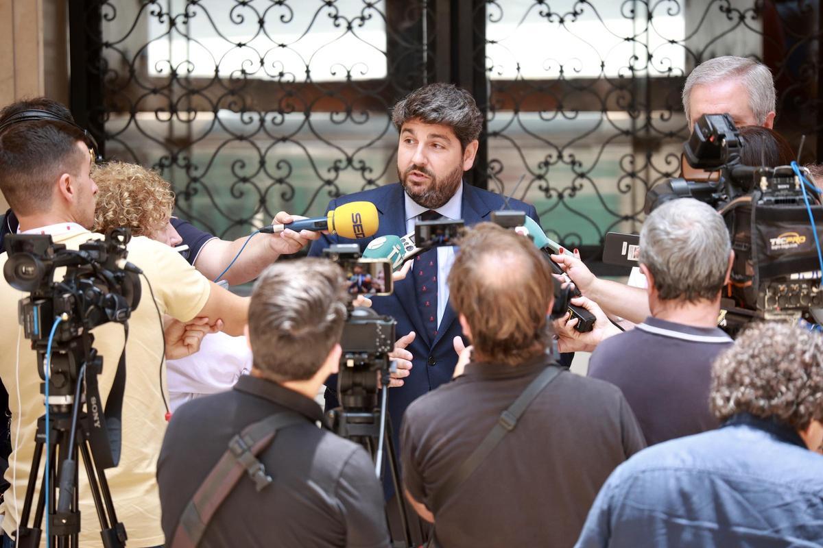 Fernando López Miras comparece este martes ante los medios de comunicación