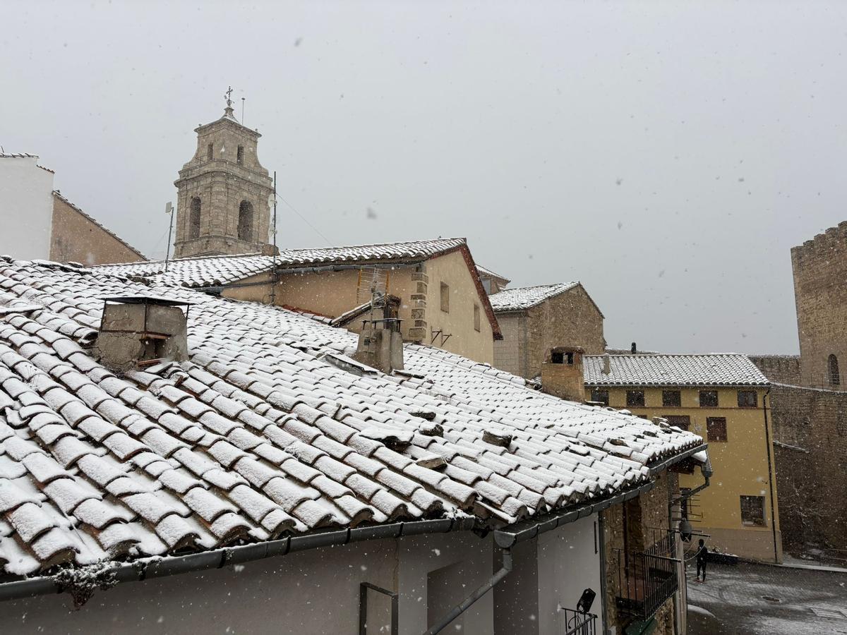 Las imágenes de Morella cubierta de nieve en Navidad