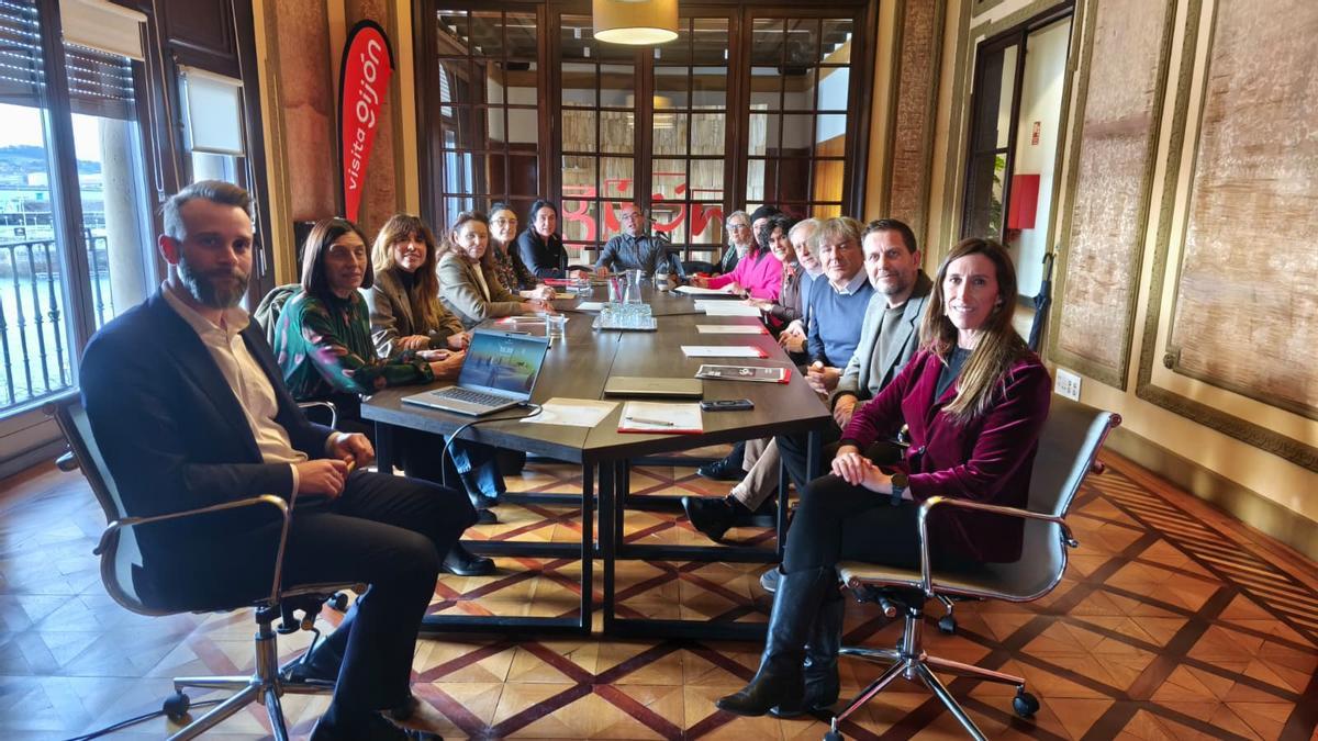 Un momento de la reunión.