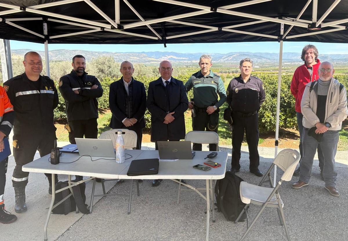 Emergencias pone a prueba el Plan de Emergencias de la presa de Buseo con un simulacro de evacuación por rotura del embalse.