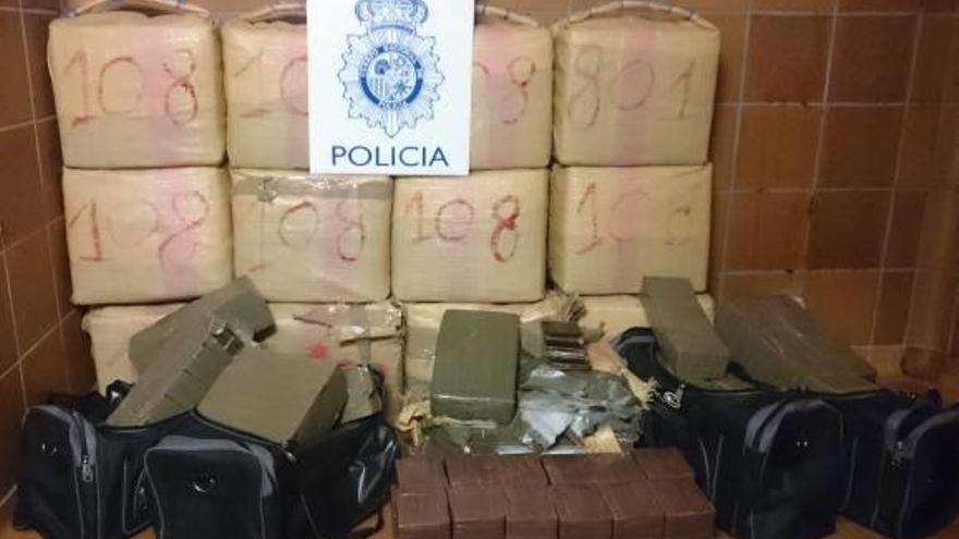 Macrooperación antidroga con 840 kilos de hachís incautados y 22 detenidos