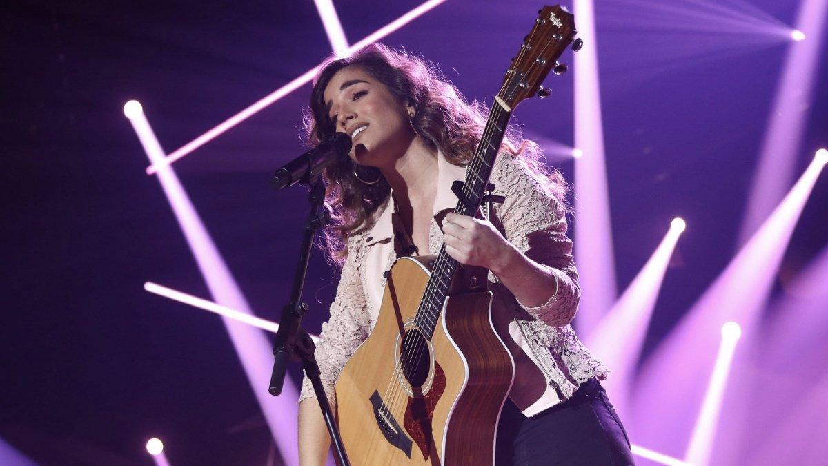 Julia Irún en el escenario de 'OT 2018'