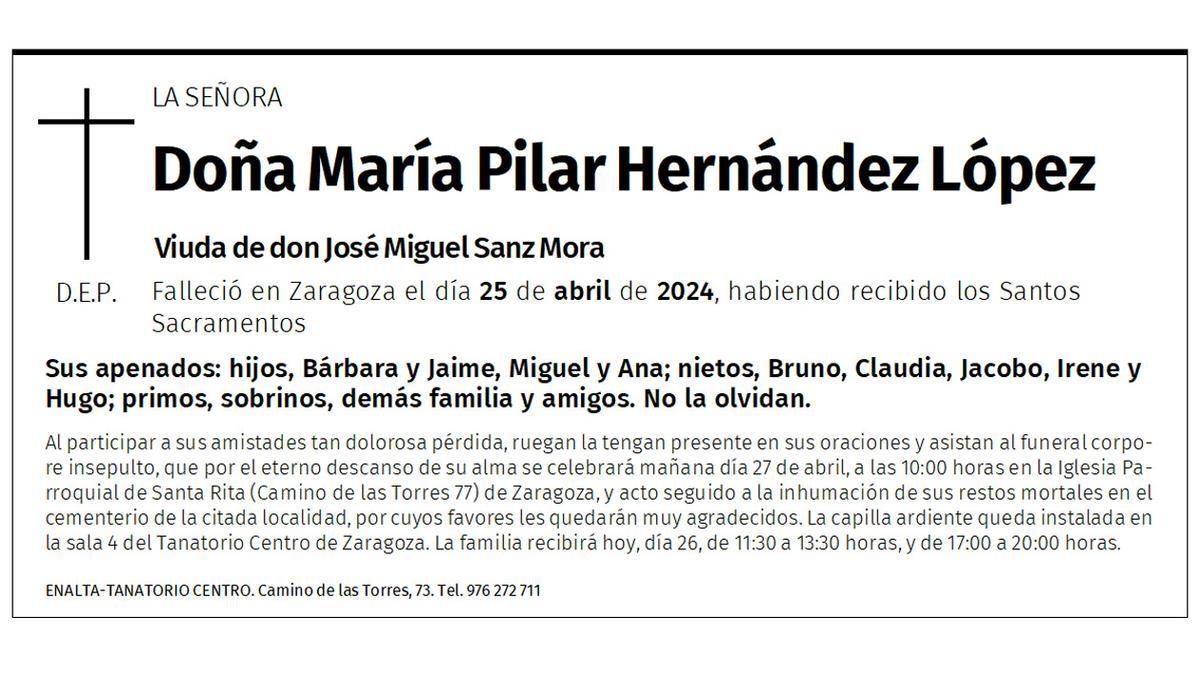 Doña María Pilar Hernández López.