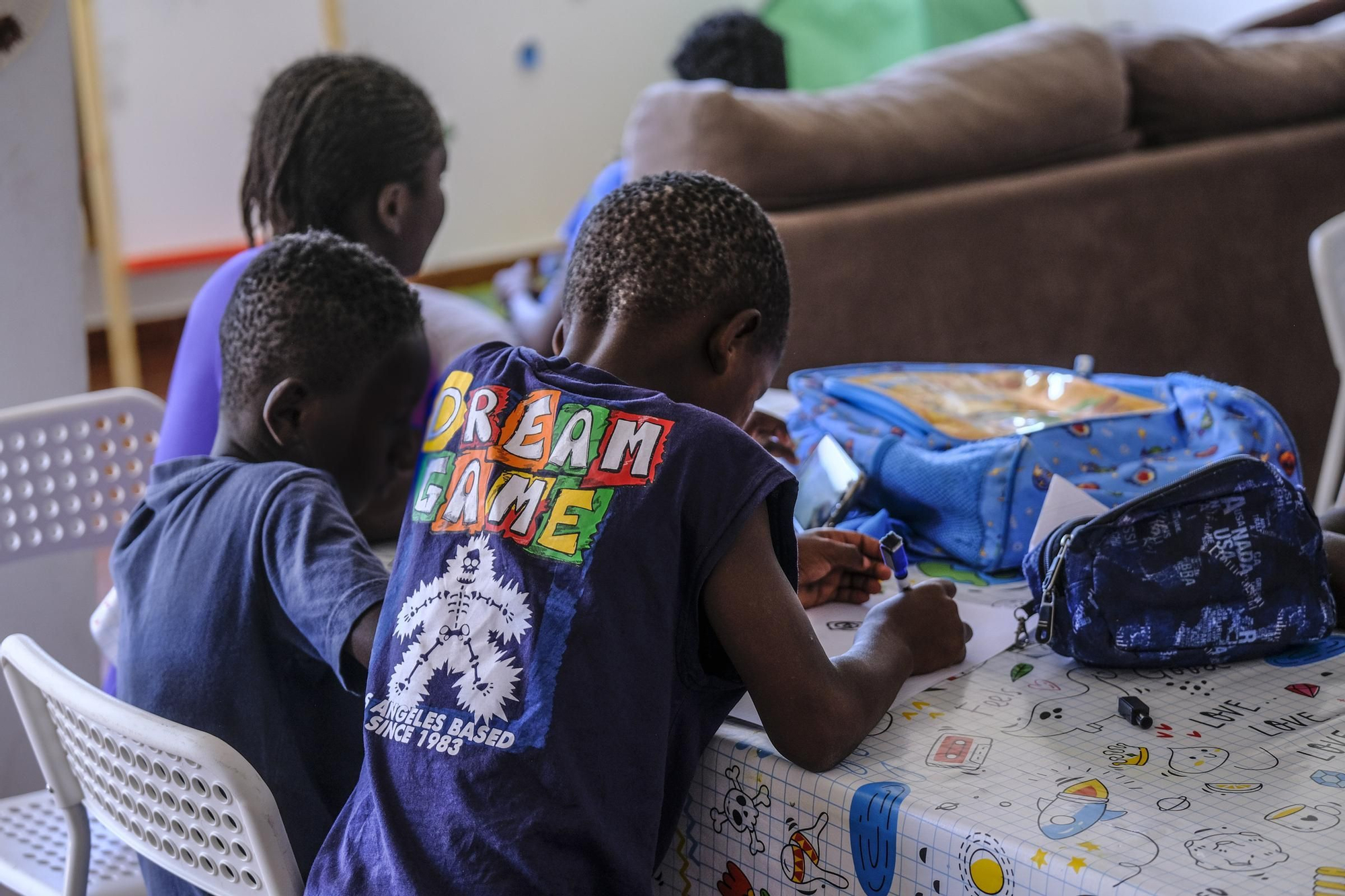 Menores migrantes acogidos en Artenara