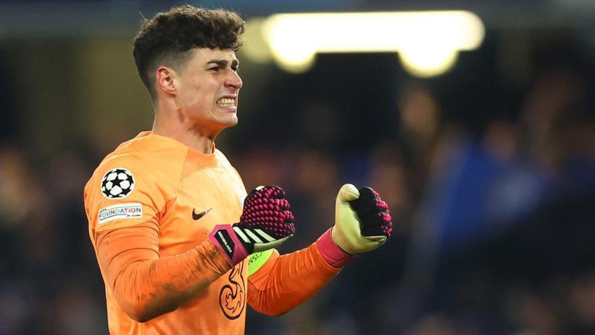 Kepa Arrizabalaga, durante un partido con el Chelsea.