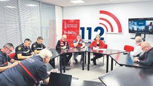 La reunión del Cecopi en la única foto que existe del 29 de octubre, que aportó Pradas al Juzgado de Instrucción 3 de Catarroja..