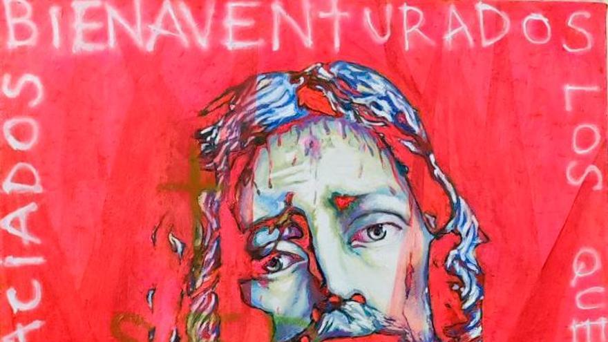 Aurora Ruiz plasma al Cristo de la Sed en el cartel de «Cíngulo y Esparto»