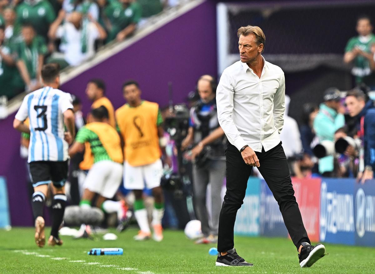 Hervé Renard en el Argentina vs Saudi Arabia