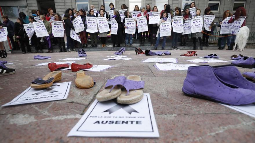 Una protesta contra la violencia de género. // L.M.