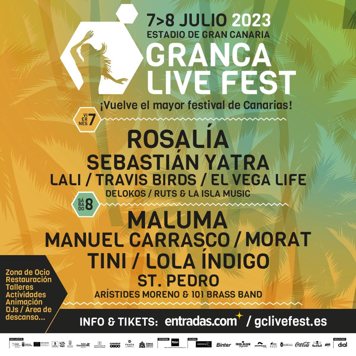 Cartel del GranCa Live Fest.