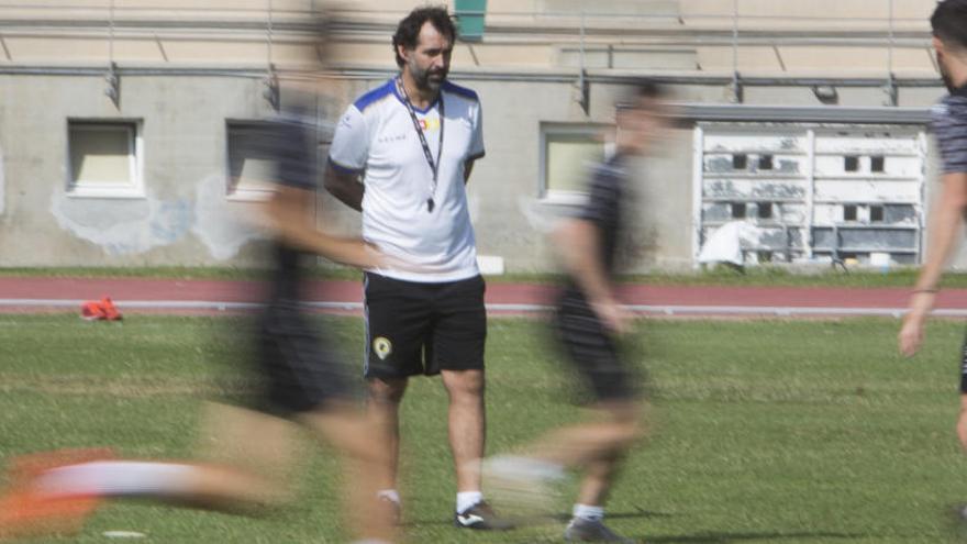 Jesús Muñoz, durante un entrenamiento de esta semana