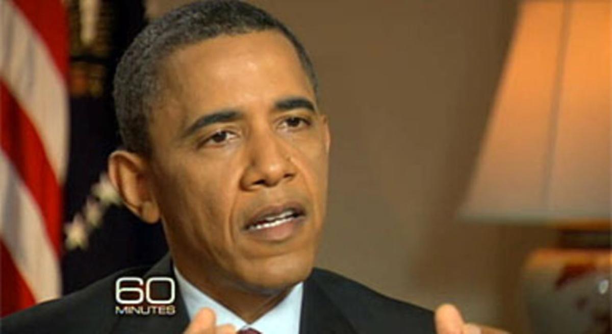 Barack Obama, durant l’entrevista per al programa ’60 minuts’, de la CBS. Barack Obama, durant l’entrevista per al programa ’60 minuts’, de la CBS.