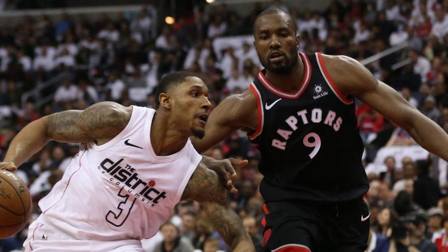 Serge Ibaka, en una acción del partido ante los Wizards.