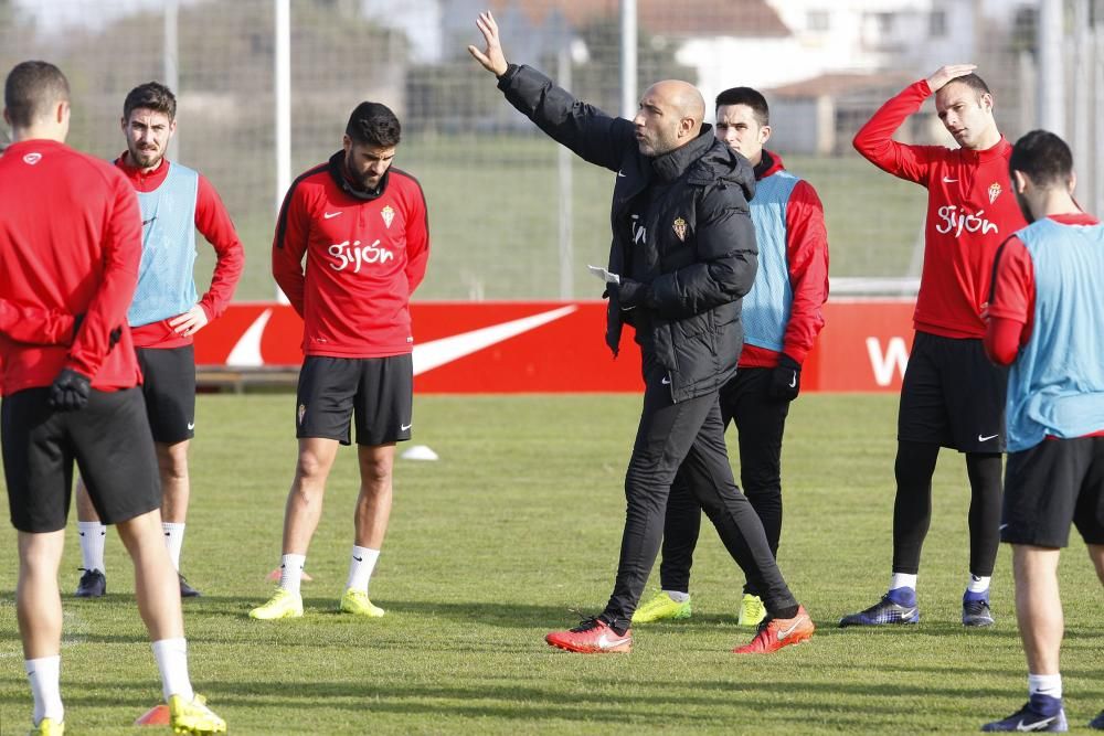 Entrenamiento del Sporting en el segundo día del año