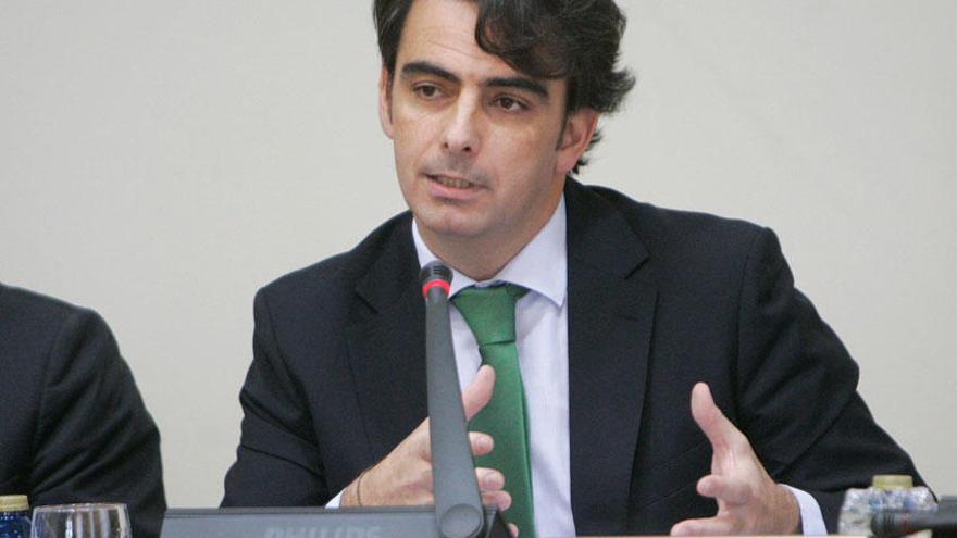 Diego Calvo durante una comparecencia en el Parlamento.