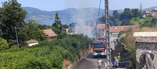 El incendio de un transformador deja sin luz a 3.000 vecinos en Redondela