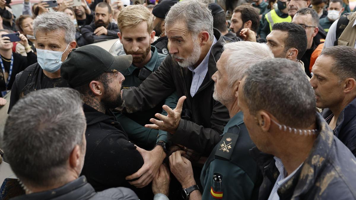 Disturbios en la visita de los Reyes, Sánchez y Mazón a Paiporta