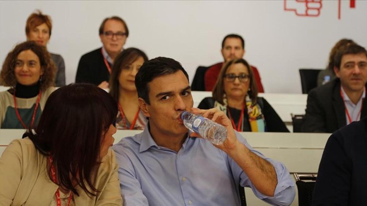 Pedro Sánchez, este lunes durante el comité federal del PSOE.