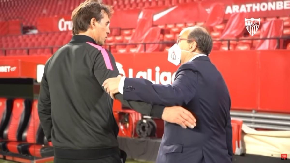 Julen Lopetegui junto a Pepe Castro