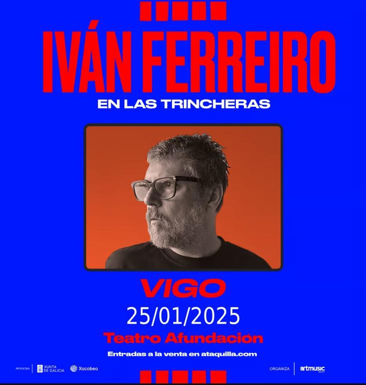 Iván Ferreiro actuará en concierto en Vigo el 24 de enero de 2025.