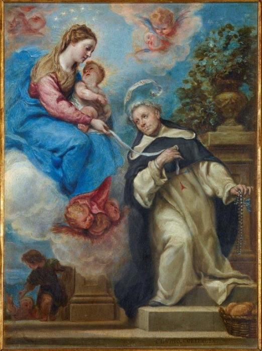San Buenaventura o Virgen con el Niño y Santo o La aparición de la Virgen al Beato Simón de Rojas, hacia 1663-1665Claudio Coello (Madrid, 1642 – 1693)