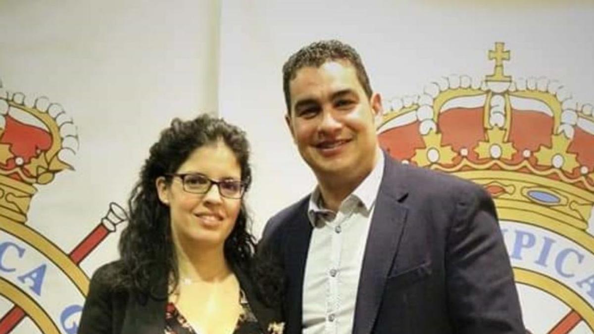 Rocío Carollo y Roberto Turnes, en una gala de la federación gallega.