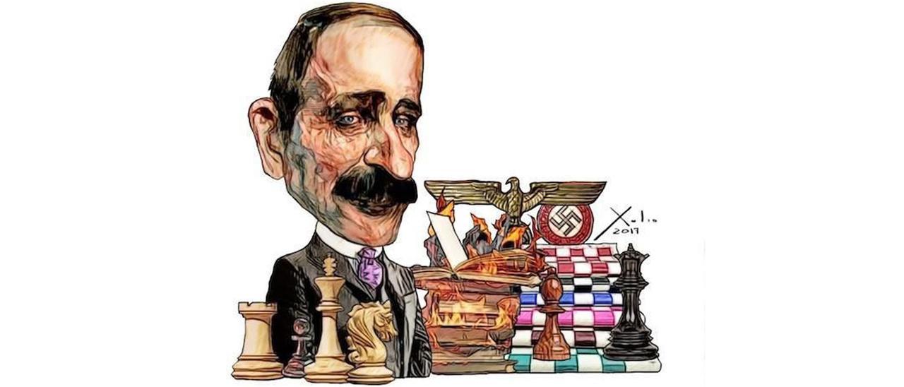 Stefan Zweig en ilustración de Xúlio Formoso.
