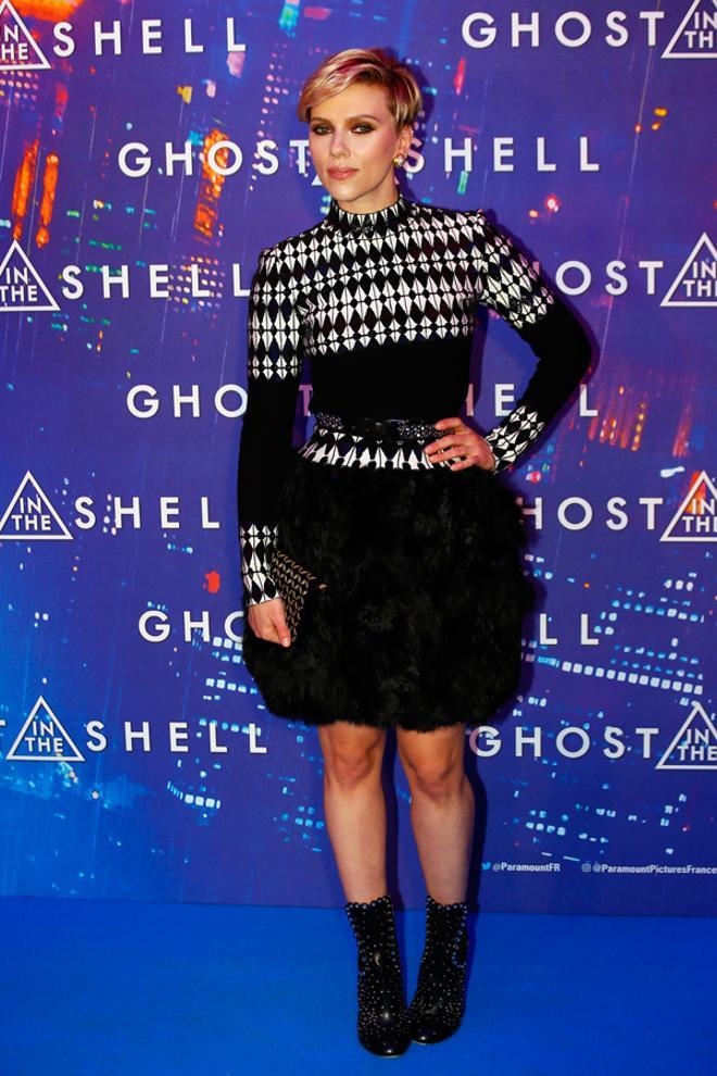 Estreno 'Ghost in the Shell': Scarlett Johansson con un diseño de Azzedine Alaïa