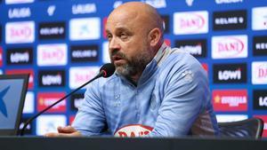 Manolo González, entrenador del Espanyol, en rueda de prensa