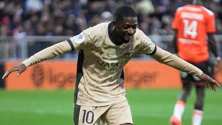 Dembélé marcó un doblete contra el Lorient