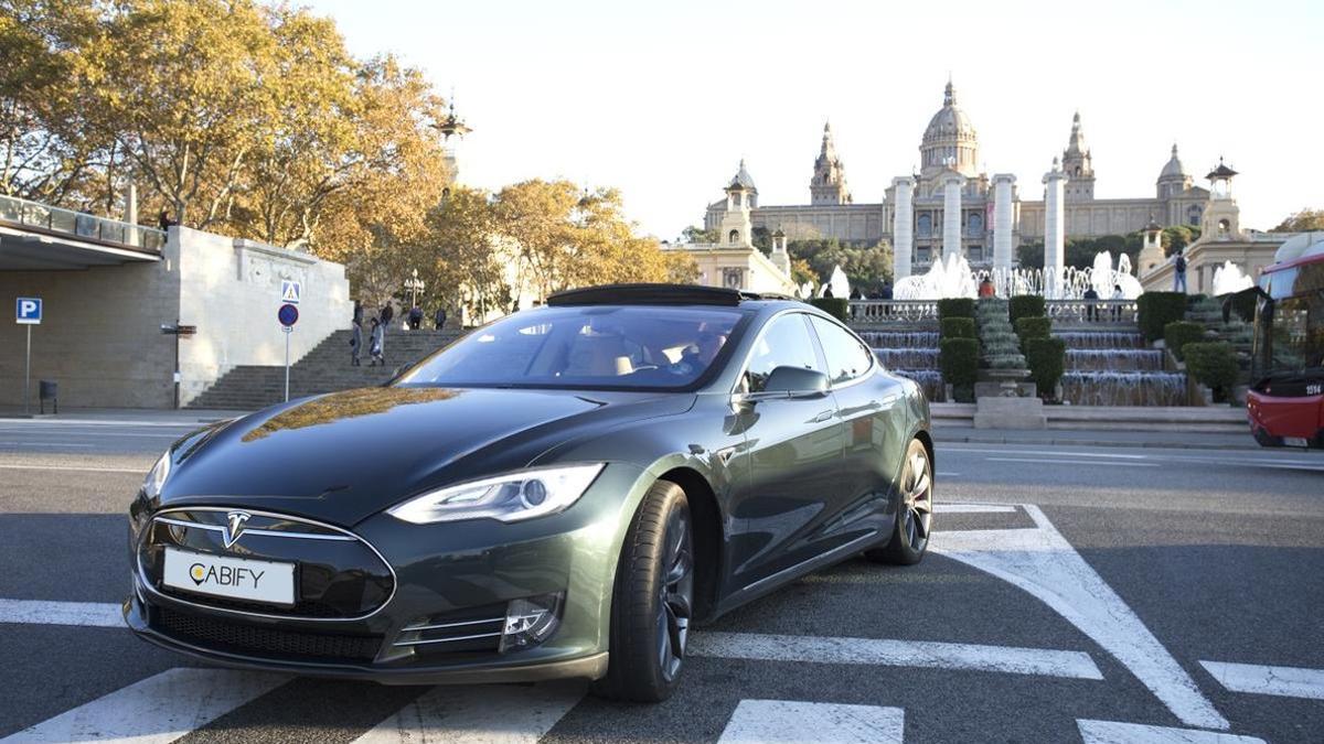 Un coche de Cabify en Barcelona.