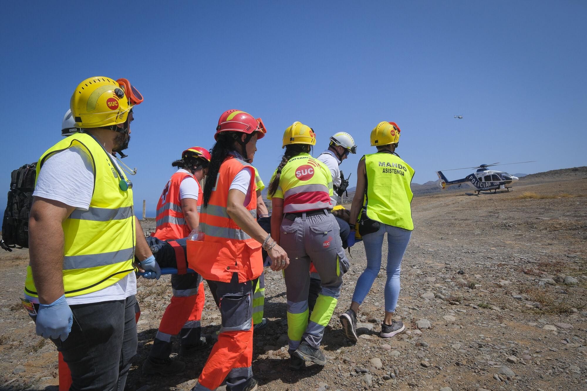 Ejercicio Canasar 2025: simulacro de accidente aéreo en Mogán