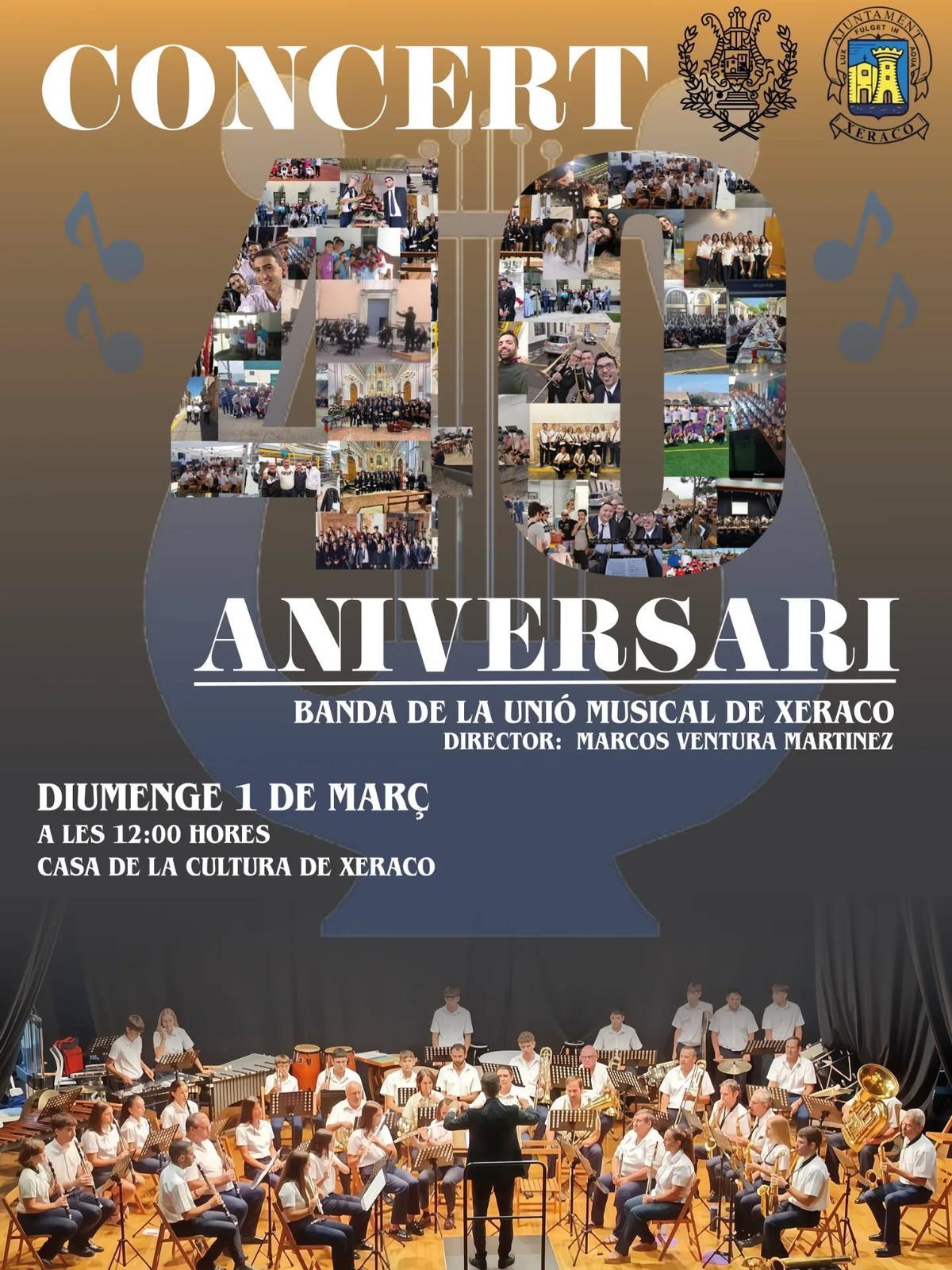 La Unió Musical Xeraco celebra su 40 aniversario