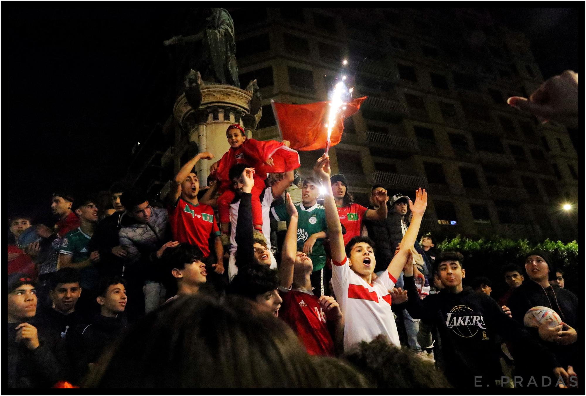 Celebración de la victoria de Marruecos