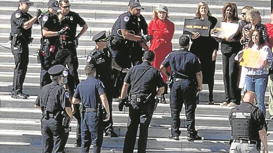 Jane Fonda, detenida en una protesta