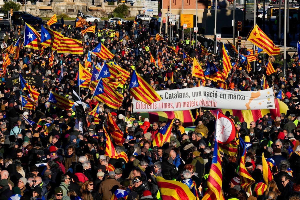 Protestas por la celebración de la cumbre España-Francia en Barcelona