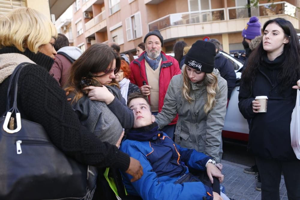 Protestas por el desahucio de un menor con discapacidad en Palma