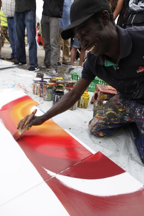 El artista senegalés Alioune Dabo en la Semana Negra