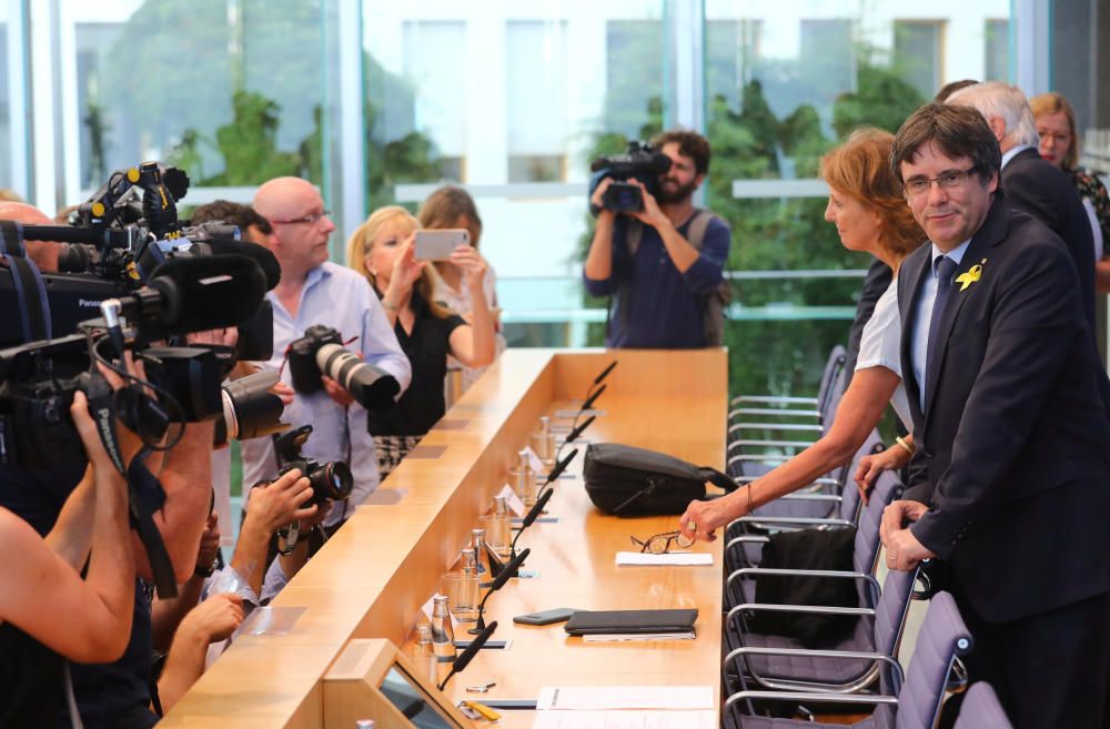 Roda de premsa de Carles Puigdemont a Berlín