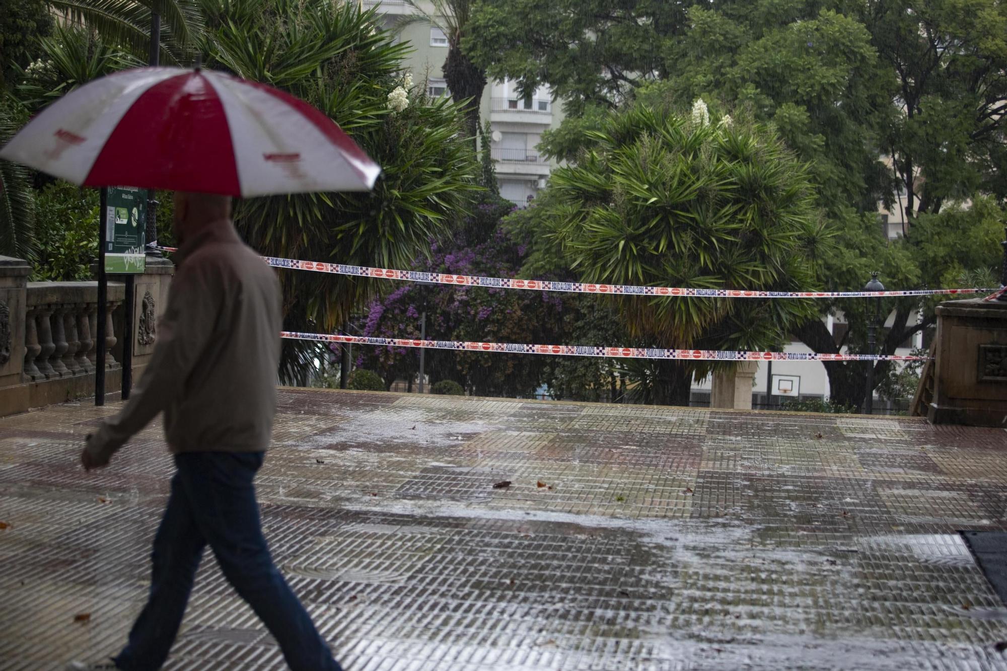 Galería: La lluvia descarga con fuerza en Xàtiva