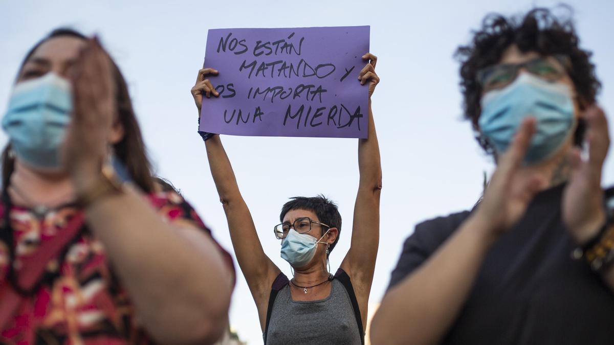 Imagen de una protesta contra la violencia machista