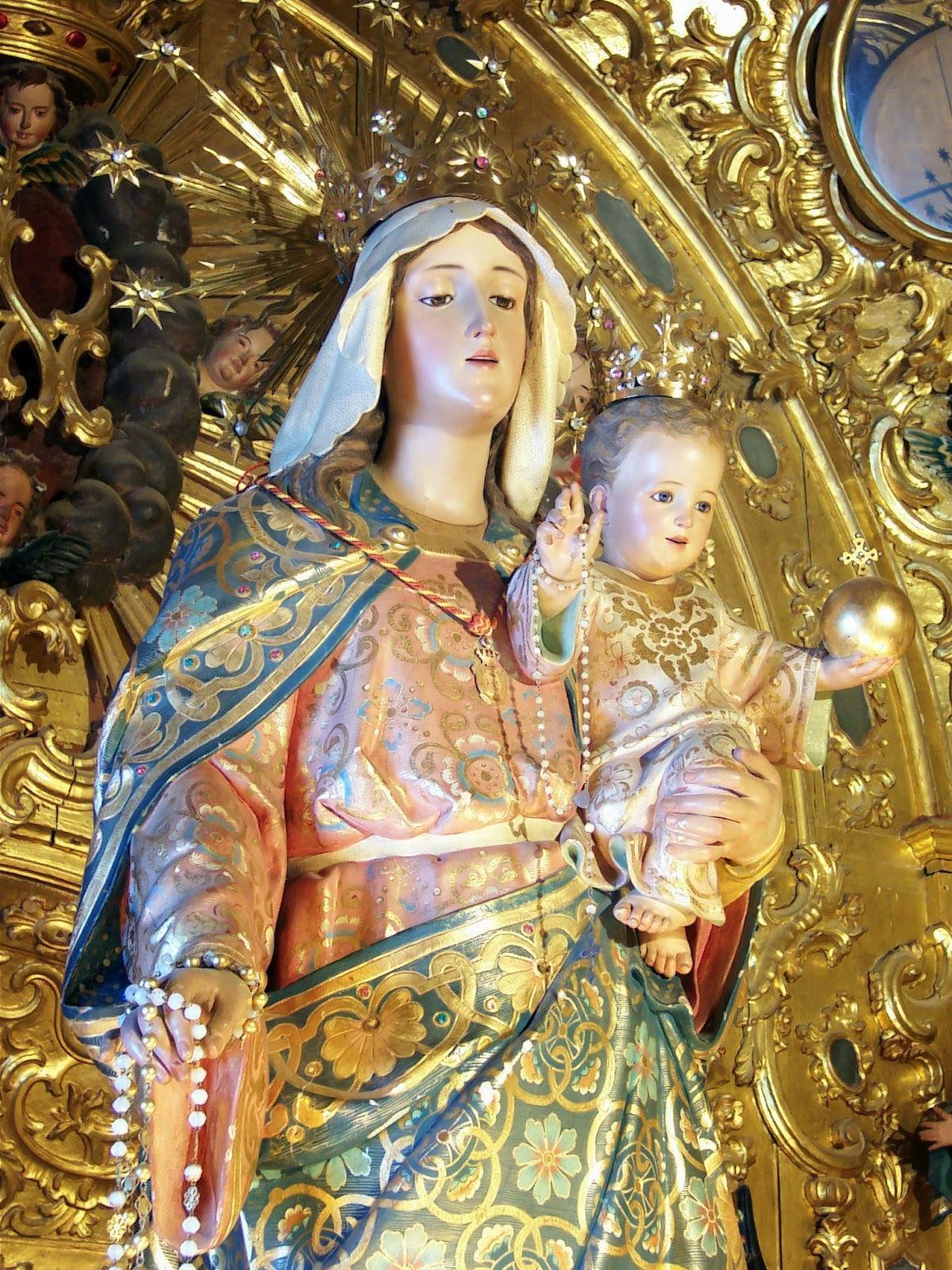 Imagen de la Virgen del Rosario que se venera en la parroquia de Santiago Apóstol de Montilla.