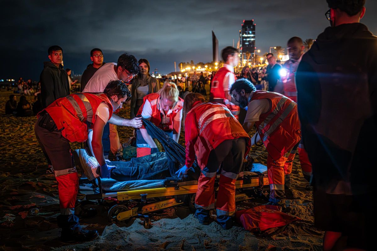El dispositivo de seguridad durante la noche de fiestas de La Mercè.