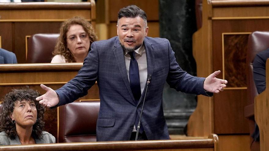 Rufián critica que Sánchez niegue que PP y Vox pueden arrasar: "Se cargarán todo lo público"