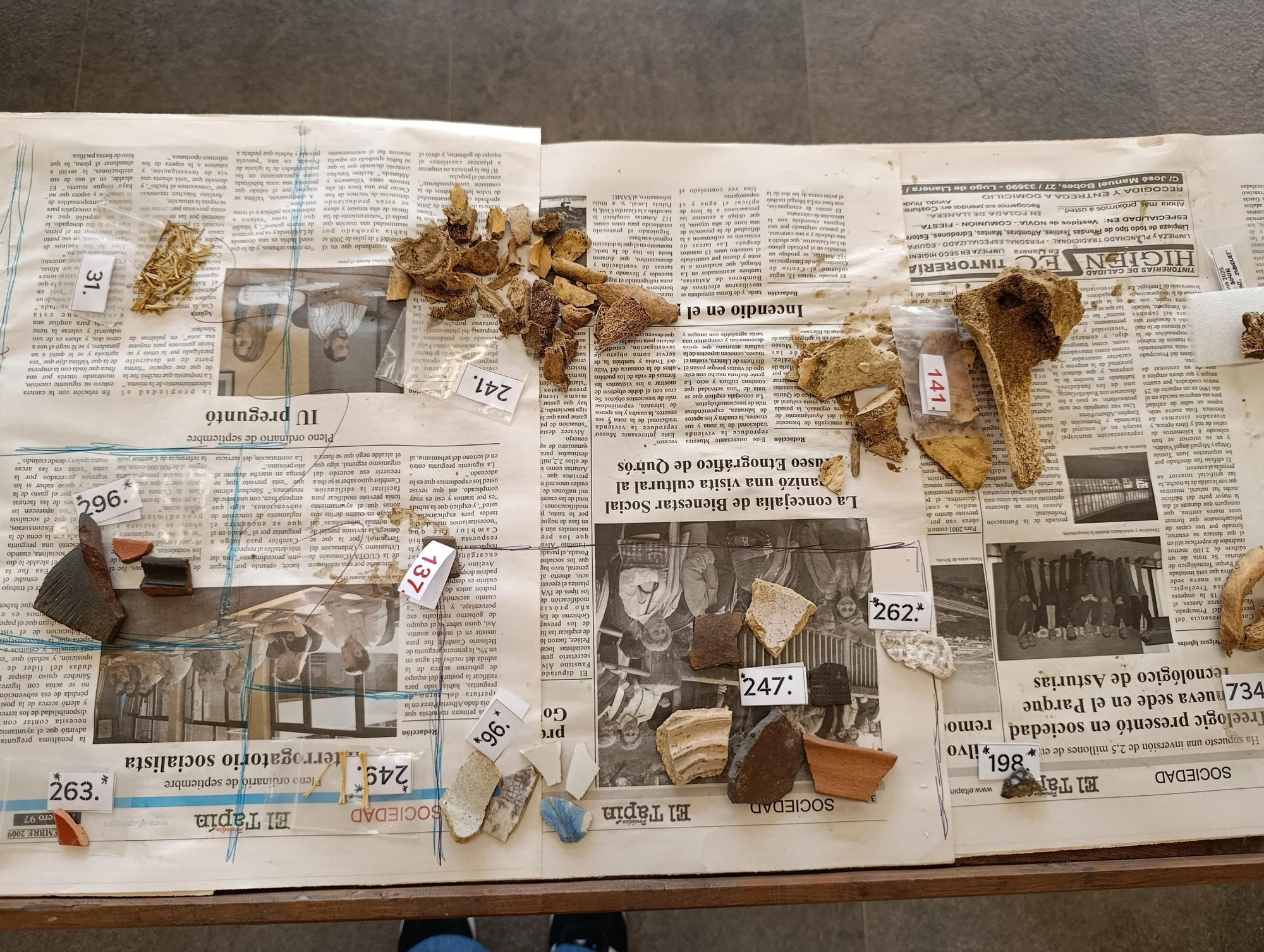 Así se trabaja en el laboratorio de "Lucus Asturum" en Villabona