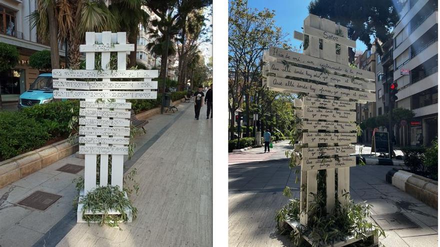 La falla Avinguda  de Torrent planta una Cruz de Mayo rotulada en braille