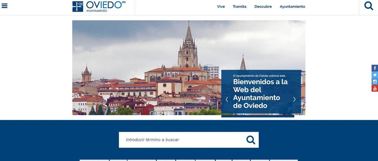 Portada de la web municipal