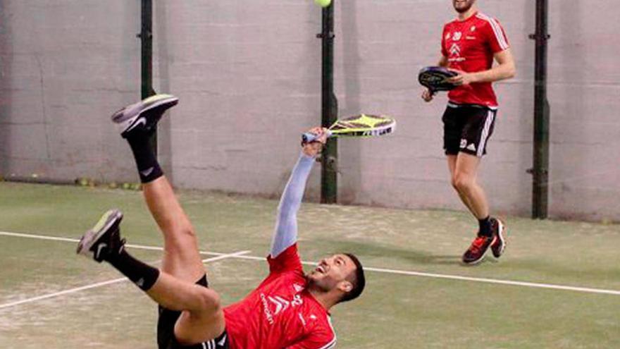 Cabral y Sergi Gómez, jugando al pádel // RC CELTA